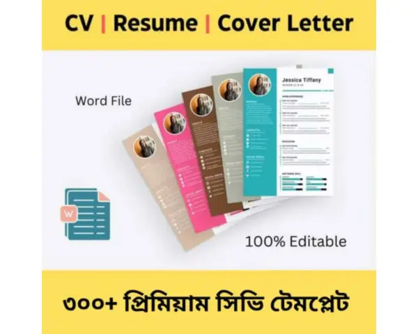 freelancing course cv resume coverletter template